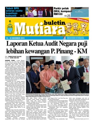 cover image of Buletin Mutiara 16-30 Nov 2015